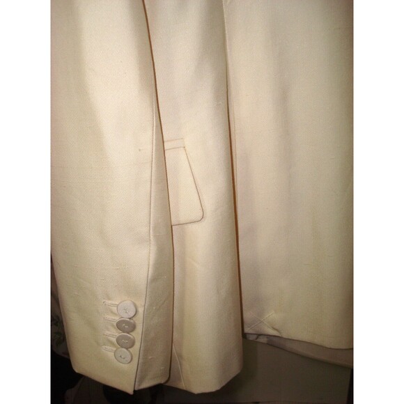 New NWT 50 IT FR Tuxedo Mens Jacket 40 US Italy Valentino Cream White Designer - Picture 11 of 16